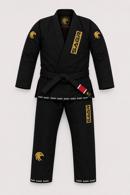 SAGR Premium Jiu-Jitsu Gi - Midnight Gold - Black/Gold