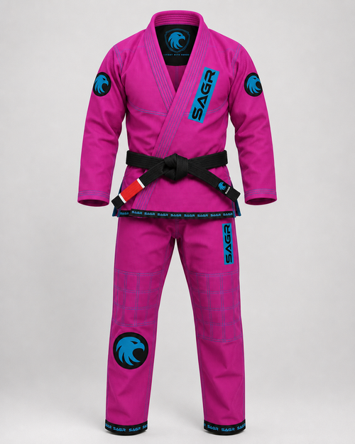 SAGR Premium Jiu-Jitsu Gi - Pink Storm- Pink/Blue